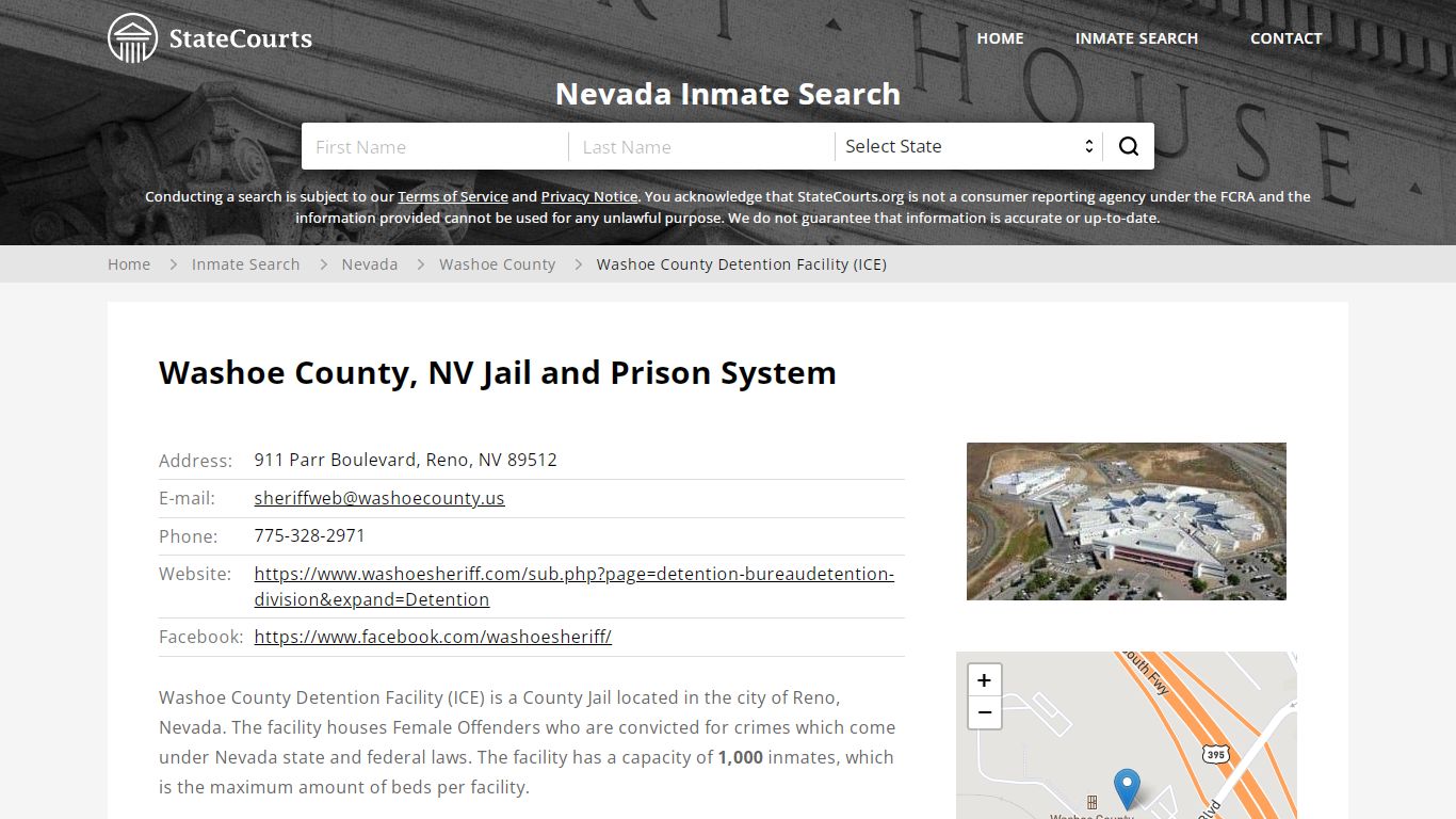 Washoe County Detention Facility (ICE) Inmate Records ...